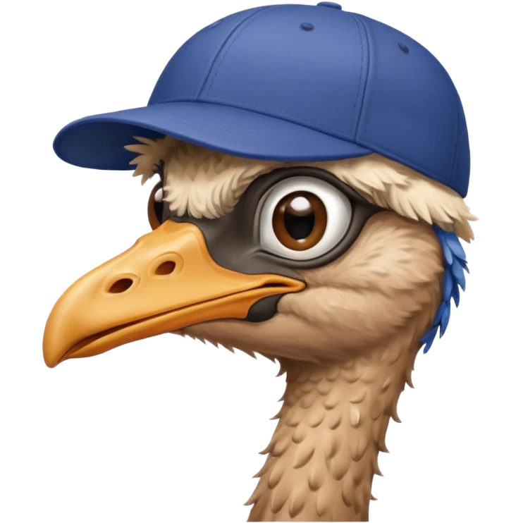 Ostrich with cap   emoji