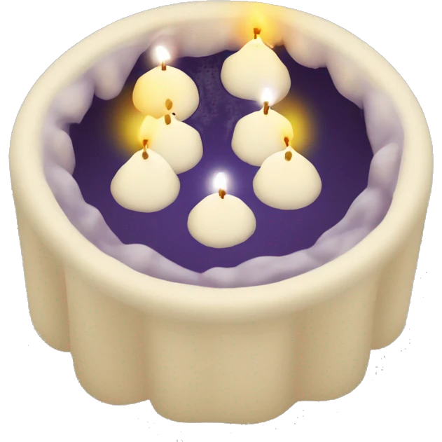 Adventskranz mit vier  weißen Kerzen wovon eine Kerzen brennt emoji