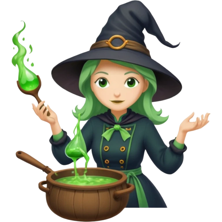 green witch cooking potion emoji