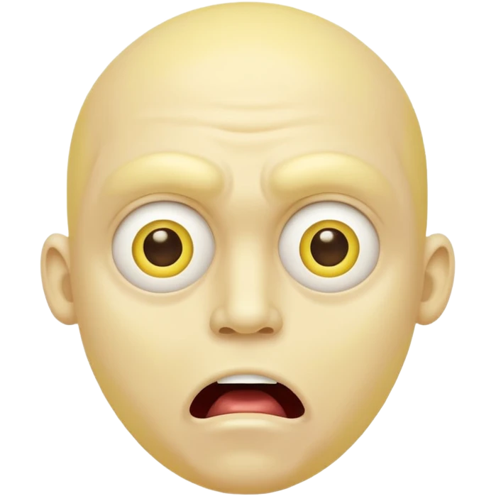 Cross eyed yellow man drooling like a moron emoji