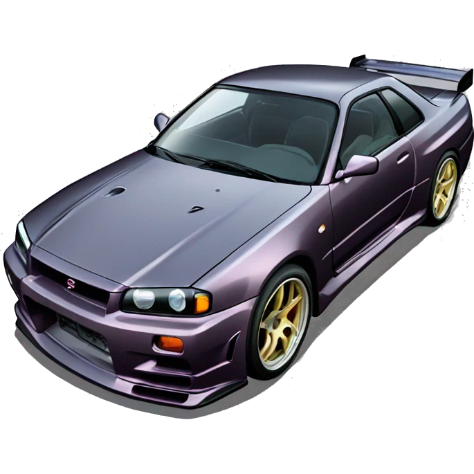 drifting Nissan skyline R34  emoji