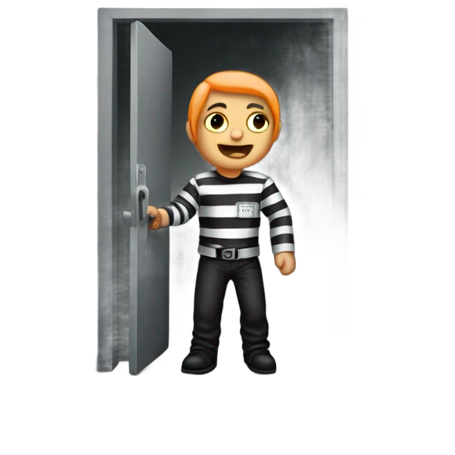 person leaving a jail cell emoji