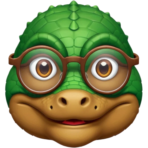 A pixel academic gator. The background is a solid white circle emoji