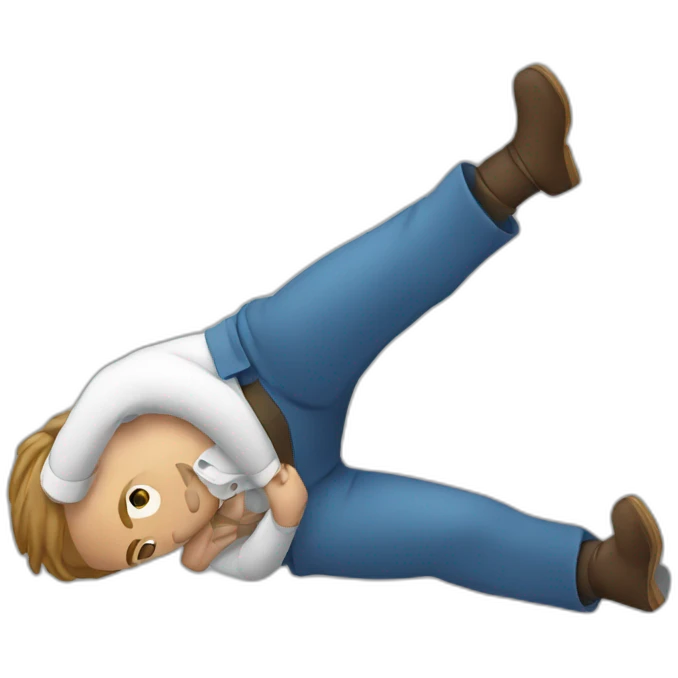 man falling face flat emoji