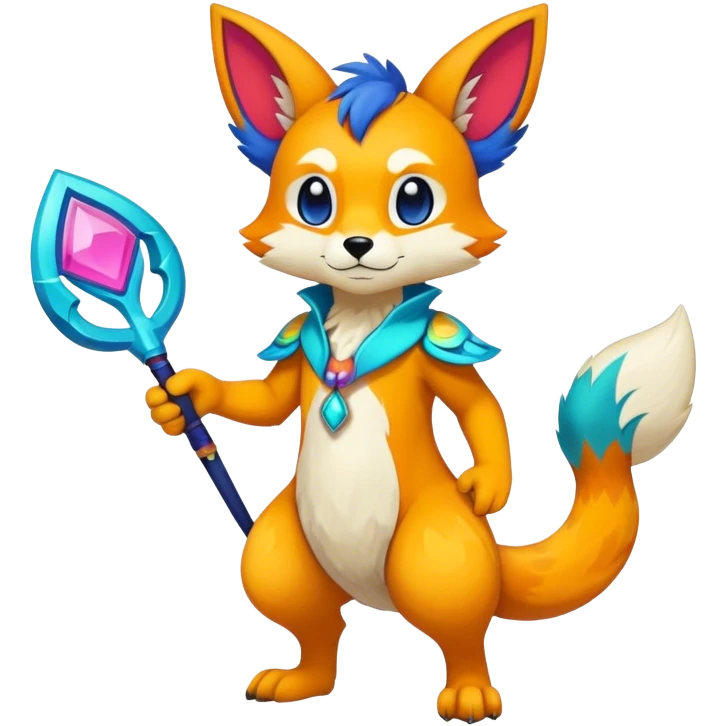 colorful anthro fursona Fakemon emoji