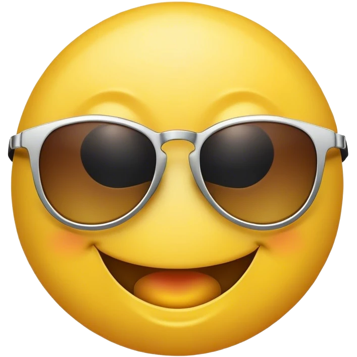 Yellow smiley taking of sunglasses  emoji