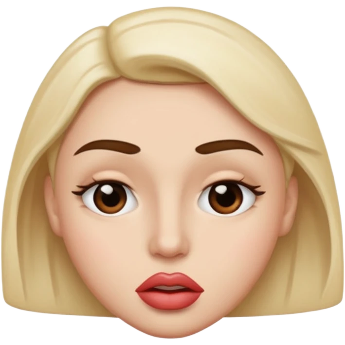 emoji sucking its lips in with one eyebrow up and the other one down emoji