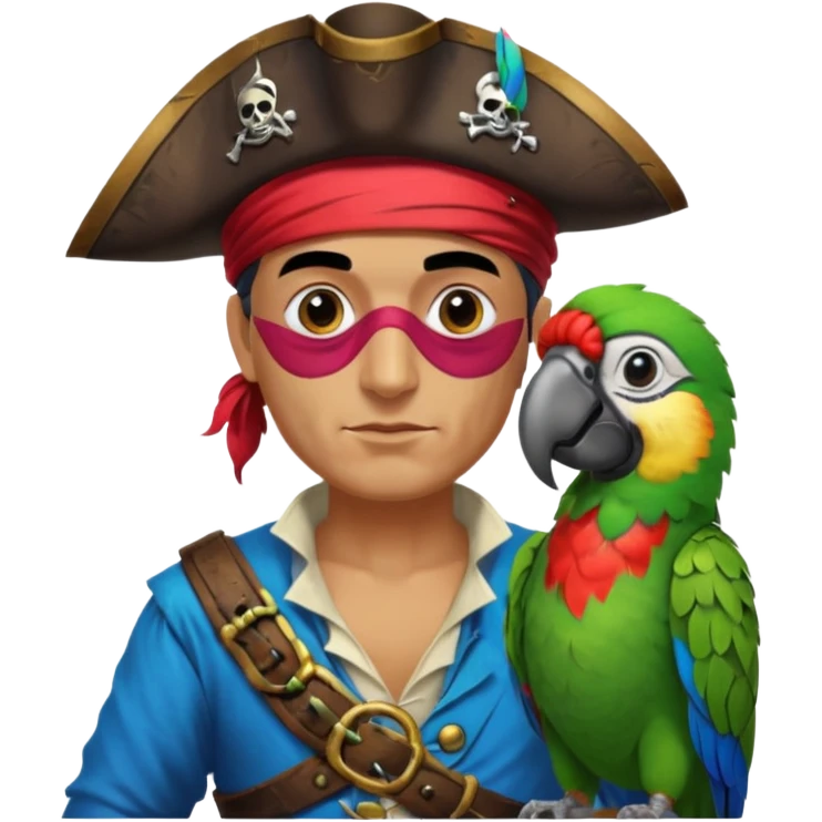 pirate and parrot emoji