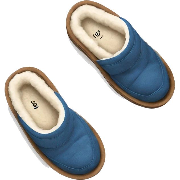 Overhead view of Ugg platform slippers emoji