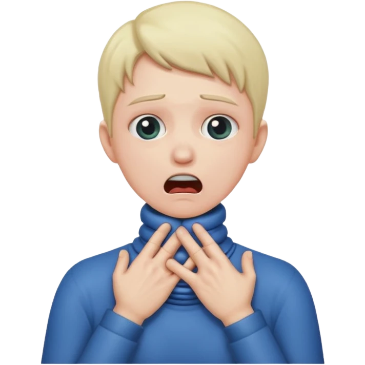 Someone chocking themselves  emoji