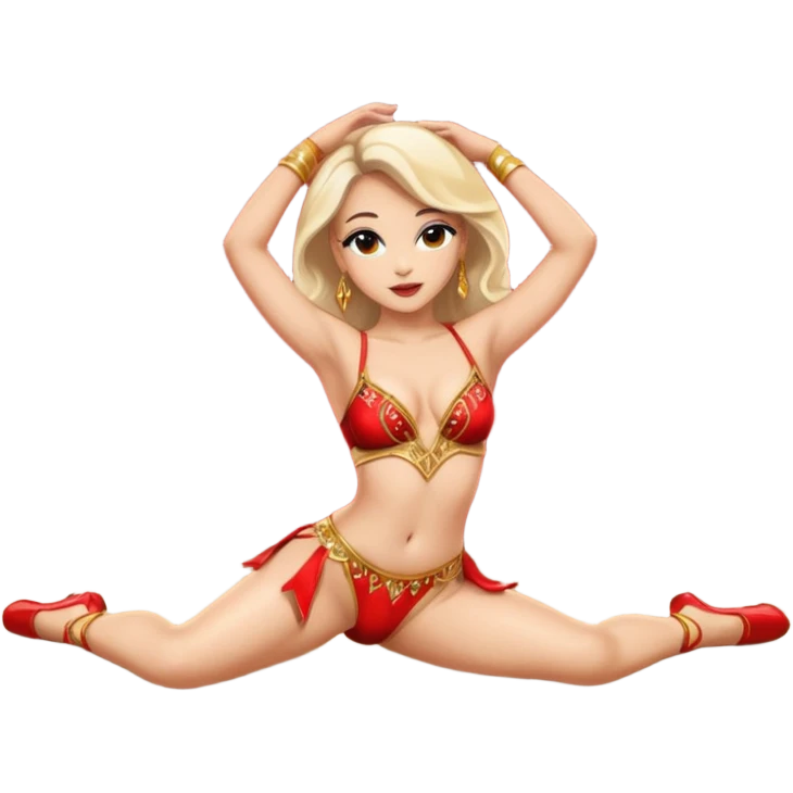 Light skin sexy dancer lying on stage emoji