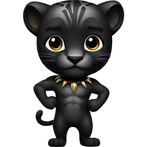 A black panther holding the number 0 in its paws emoji