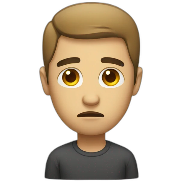 Sad man emoji