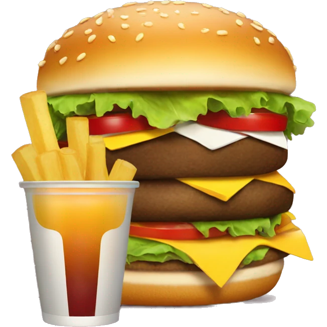 Burger fries and drink emoji