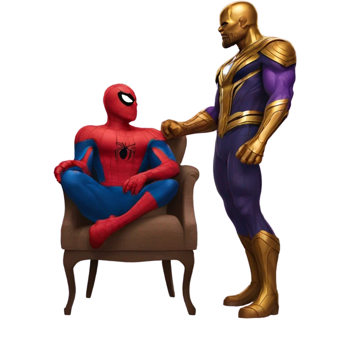Spider-man With Thanos emoji