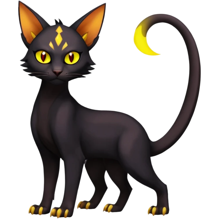 Black edgy Noivern-Purloin-Torracat-Sphynx-Lykoi-Caracal-cat-Fakemon-fusion-hybrid-creature emoji