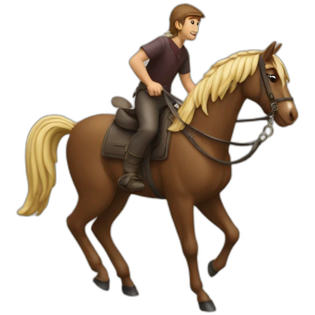 eden hazars sur un cheval emoji