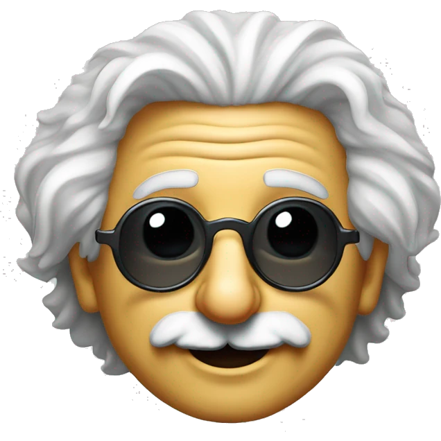 albert einstein dark sun glasses smiling emoji