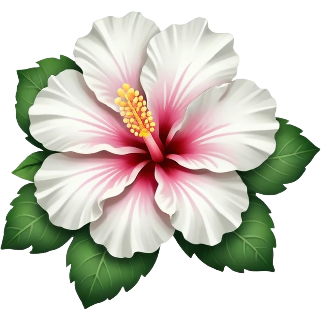 White hibiscus  emoji