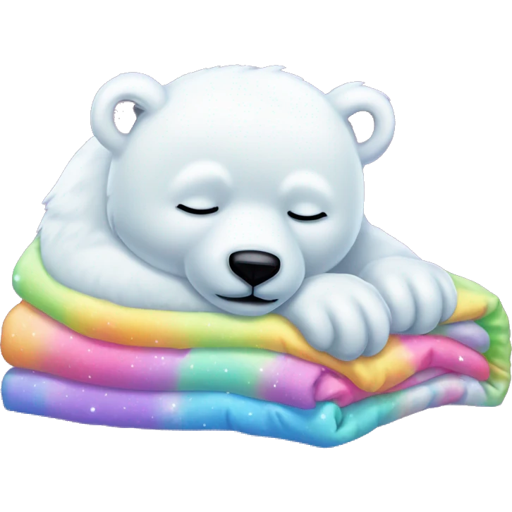 lisa frank sleeping polar bear full emoji