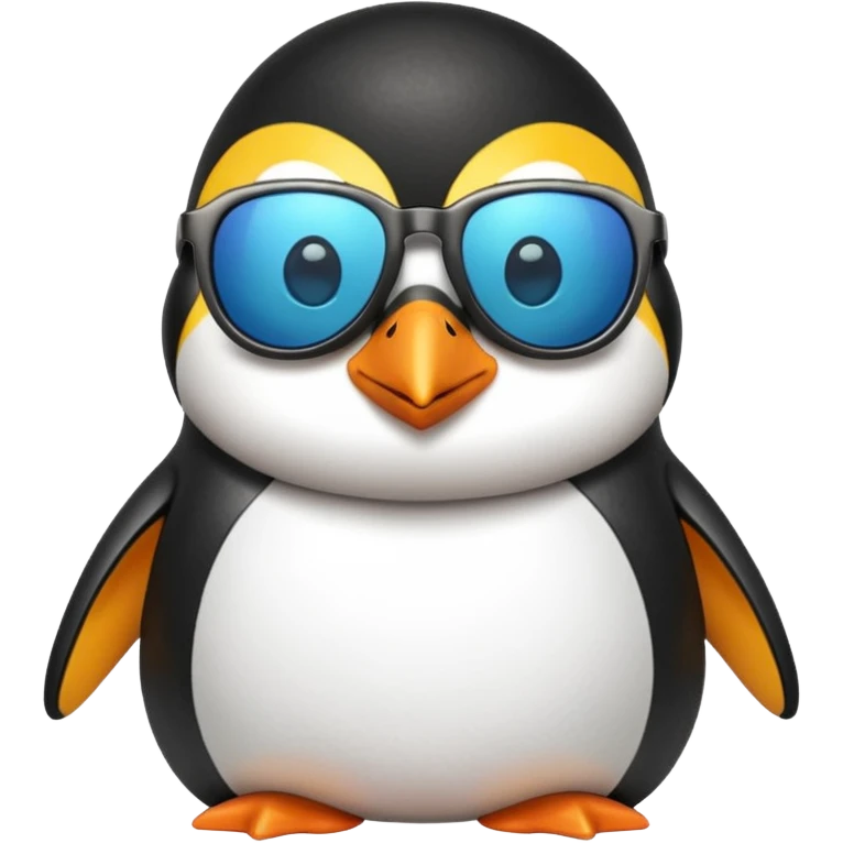 A penguin wearing sunglasses emoji