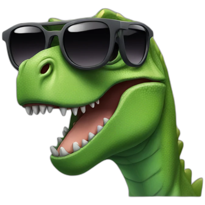 dinosaur with shades emoji