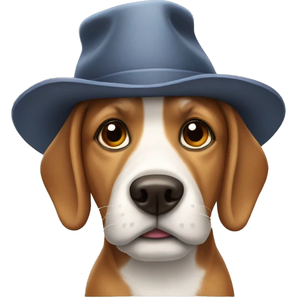 Dog with hat  emoji