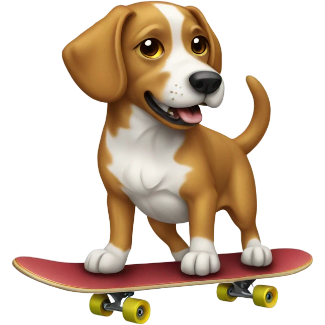 dog on skateboarding  emoji