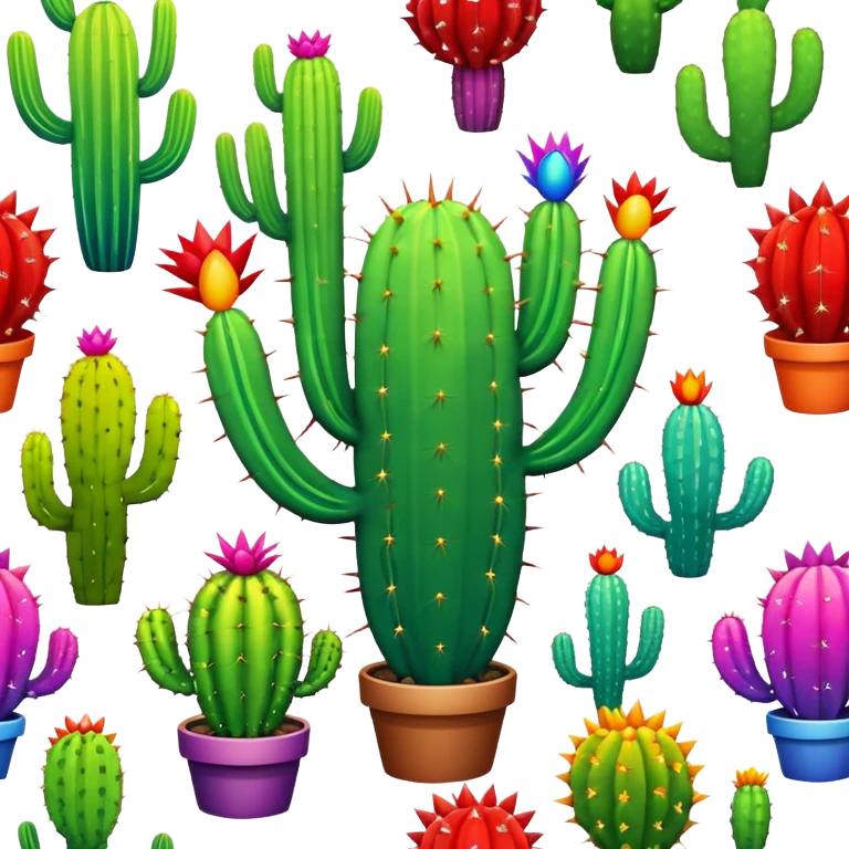 Rainbow cactus  emoji