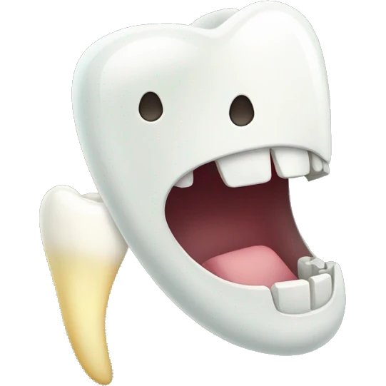 a fairytooth holding a tooth emoji
