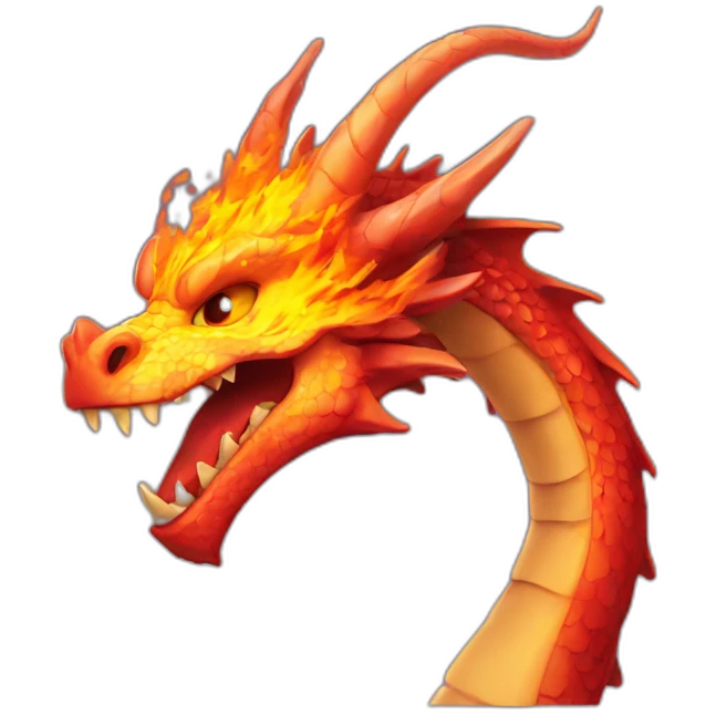 dragon with fire emoji
