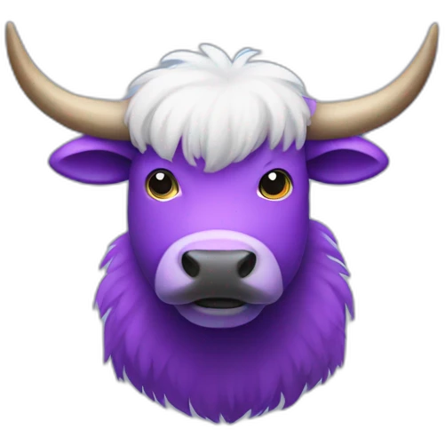 fluffy purple ox emoji