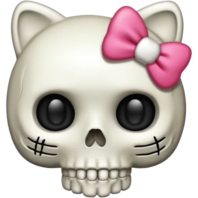 Hello kitty skull emoji
