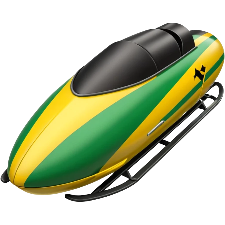 Jamaican bobsled emoji