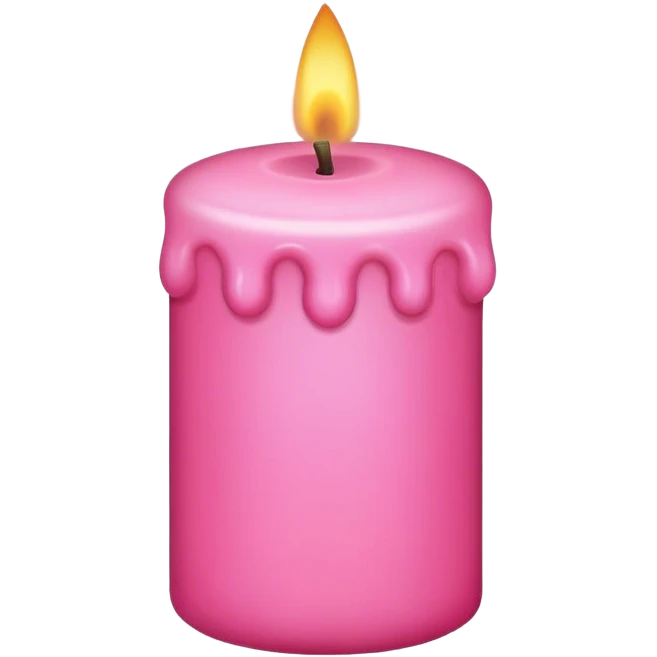 fat pink candle emoji