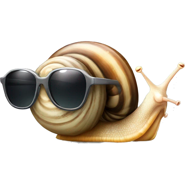 Snail with sunglasses emoji