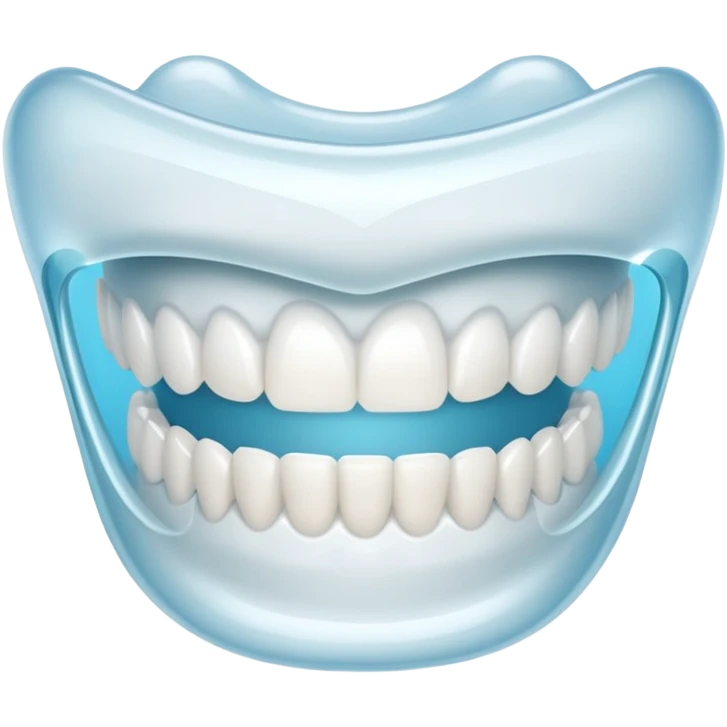 Teeth with aligner clips emoji