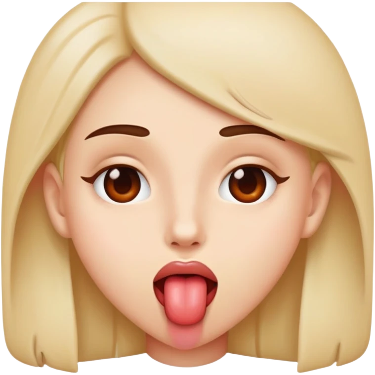 Heart eye emoji with tongue out emoji