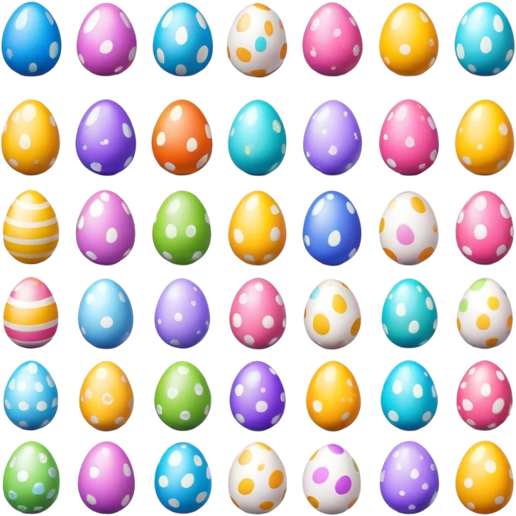 colorful decorated Easter eggs emoji