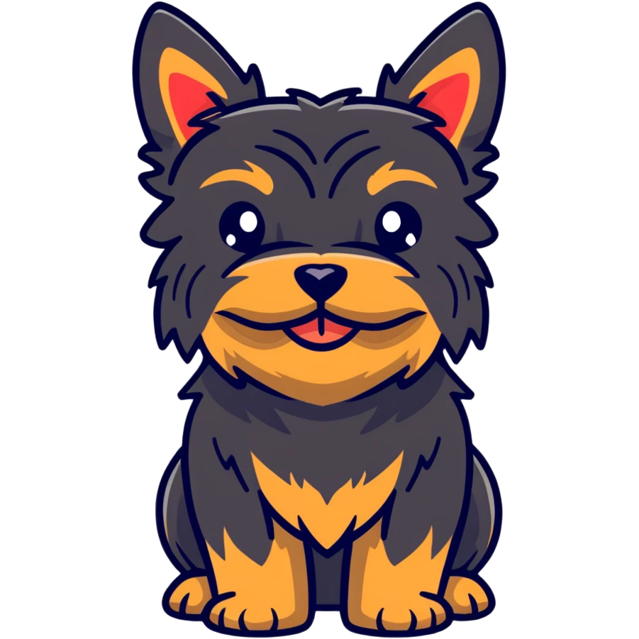 Yorkshire Terrier with heart eyes emoji