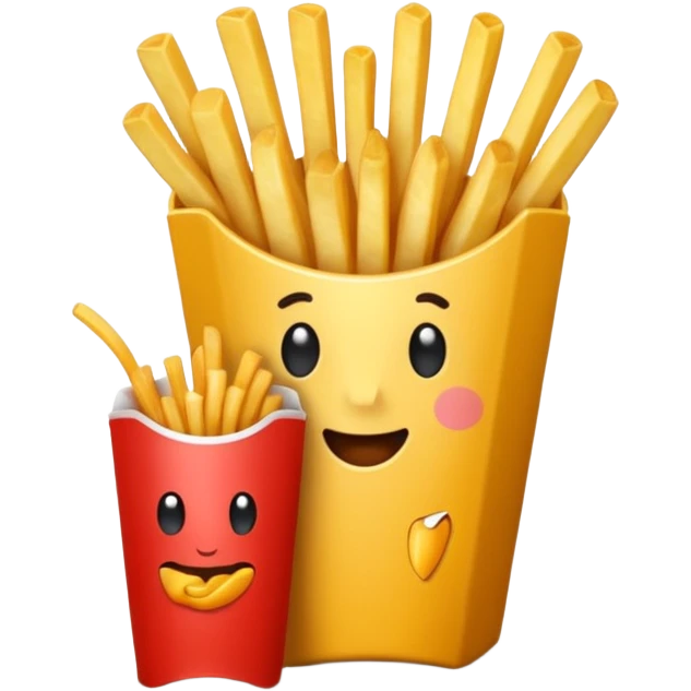 Floppa eating french fries emoji