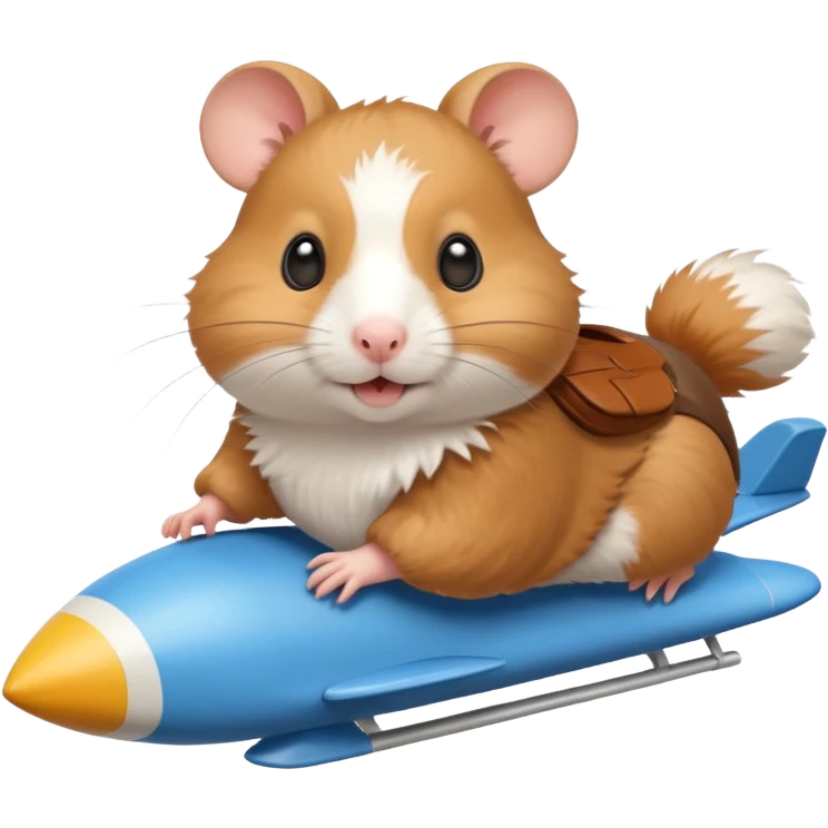 Hamster flying glider emoji