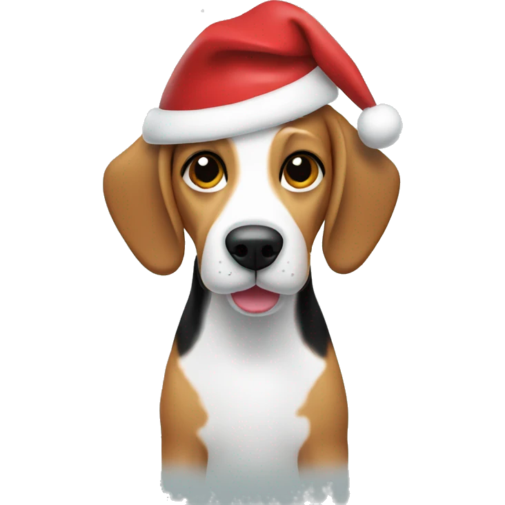 Christmas beagle dog emoji