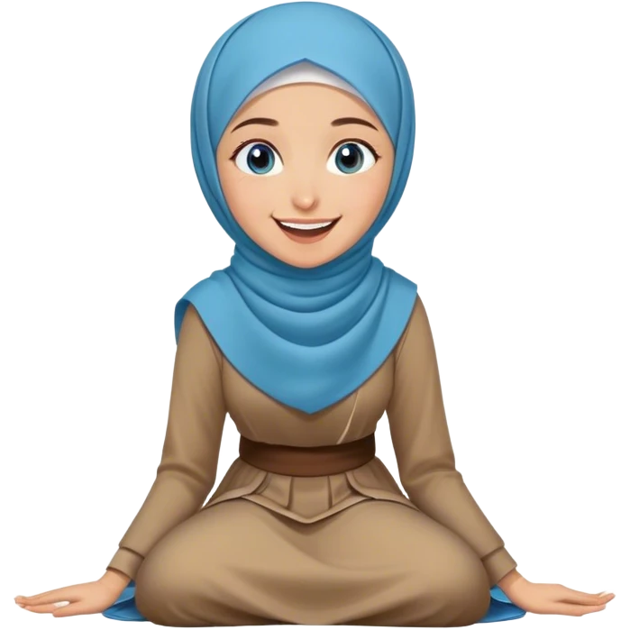 Turkish beautiful finish Konya girl blue eyes with hijab and islamic dress she’s Rolling on the Floor Laughing  emoji