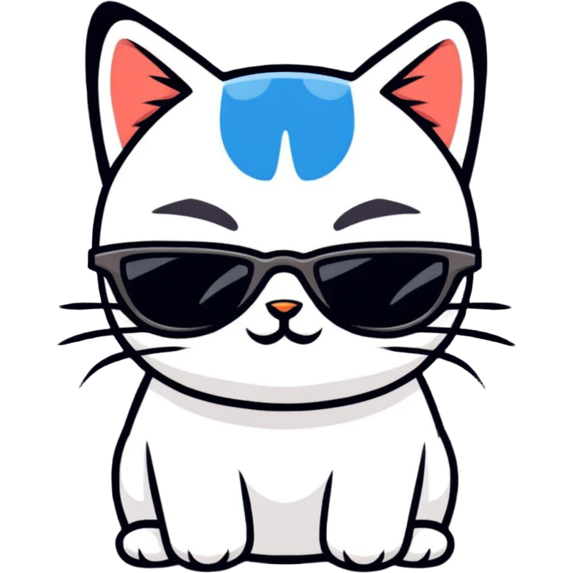 Cat with sunglasses emoji