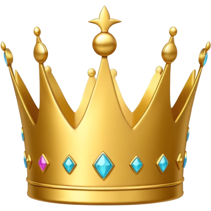 3d cute simple crown emoji