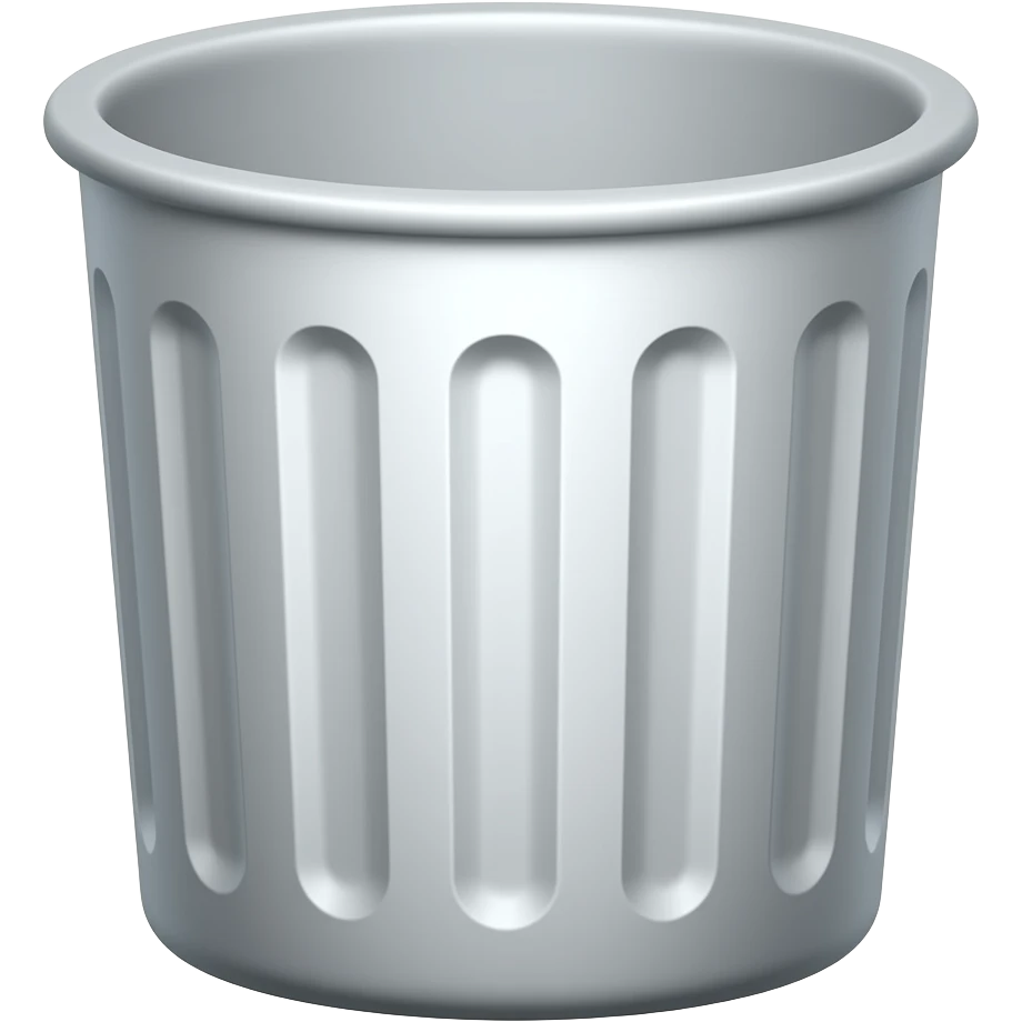 simple minimal trash easily recognizable Trash can emoji