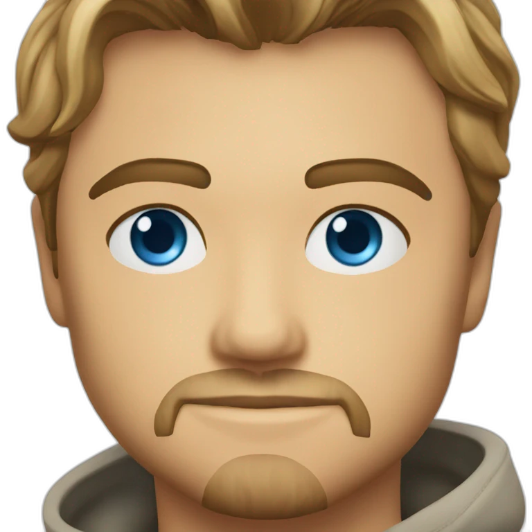 Leonardo DiCaprio with blue eyes emoji