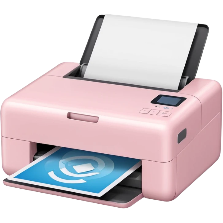 Light Pale Pink Scanner Printer emoji