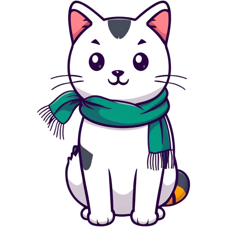cat with a scarf emoji